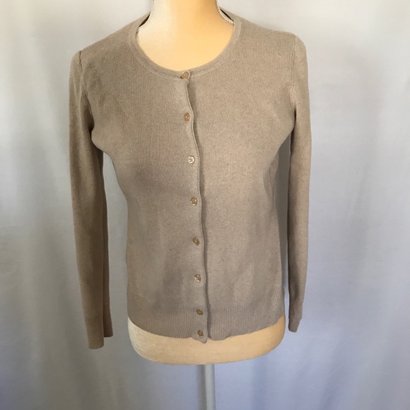 Croft /& Barrow Classic Fit Lightweight Cardigan Sweater Brown